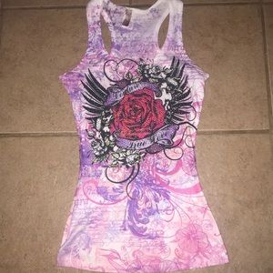 Rose Couture jeweled tank top